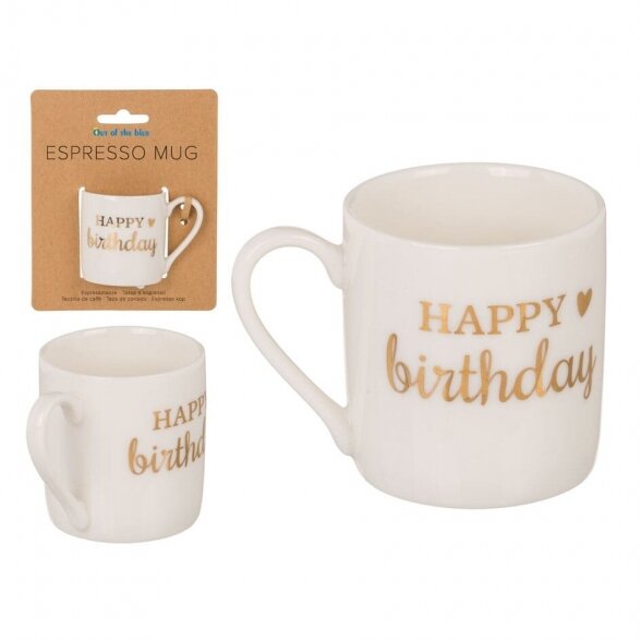 Espresso puodelis "Happy birthday"